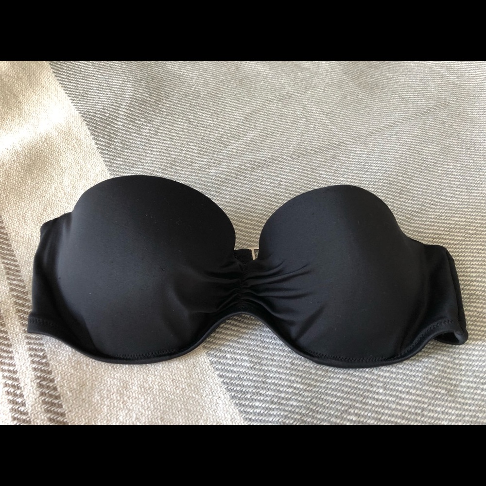 Strapless Black Bikini Top